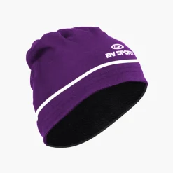 Bonnet-tour de cou hiver violet/blanc - Mix