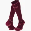Chaussettes Trail compression bordeaux/rose