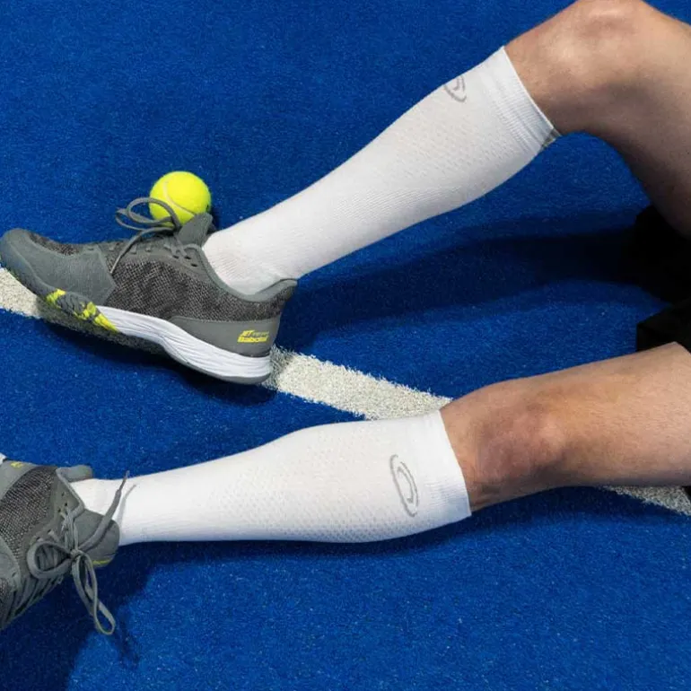 Chaussettes compression Padel Blanc/Gris