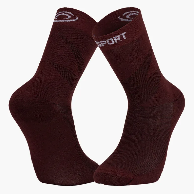 Chaussettes DOUBLE GR HAUTE "LYOCELL" Bordeaux