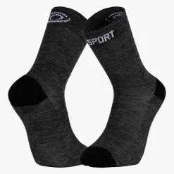 Chaussettes DOUBLE GR HAUTE "MERINOS" Anthracite