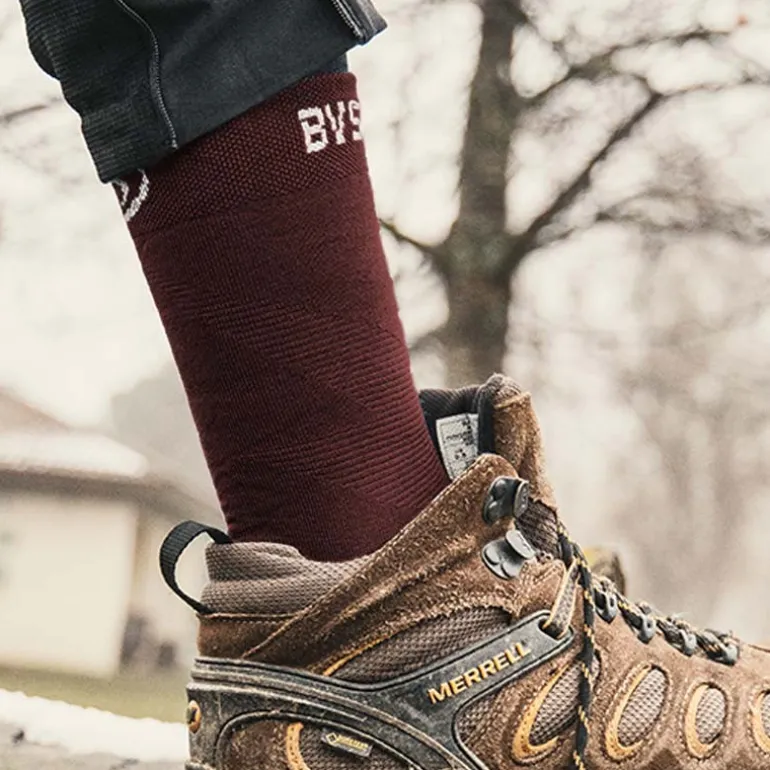 Chaussettes DOUBLE GR HAUTE "LYOCELL" Bordeaux