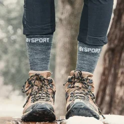 Chaussettes DOUBLE GR HAUTE "MERINOS" Anthracite