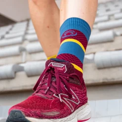 Chaussettes LIGHT RUN Bordeaux/Jaune