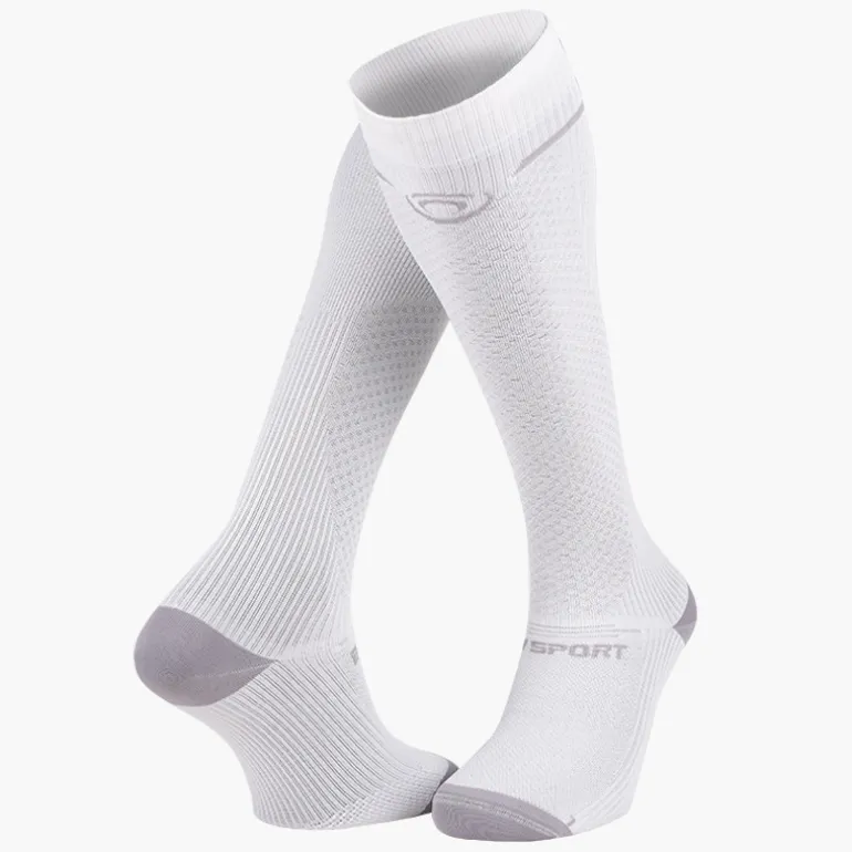 Chaussettes Light Run compression Blanc/gris
