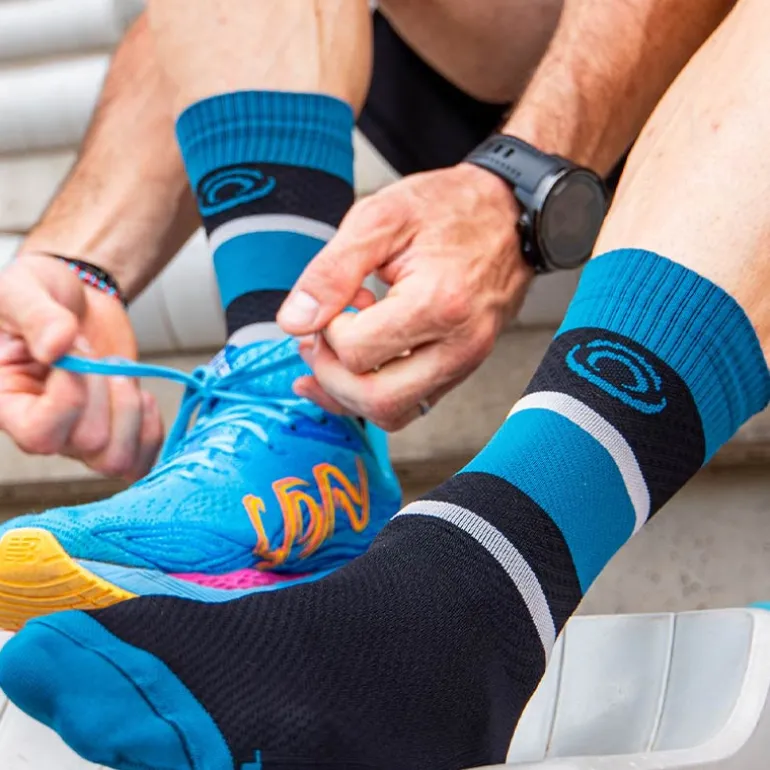 Chaussettes LIGHT RUN Noir/Bleu