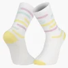 Chaussettes LIGHT RUN "RIO" Blanc/Jaune/Rose