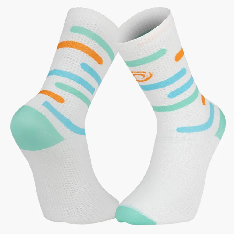 Chaussettes LIGHT RUN "RIO" Blanc/Bleu/Orange