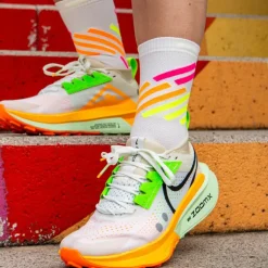 Chaussettes LIGHT RUN "MIAMI" Orange/Jaune