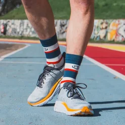 Chaussettes LIGHT RUN "IBIZA" Bleu/Rouge