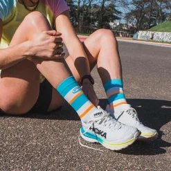 Chaussettes LIGHT RUN "IBIZA" Turquoise/Orange