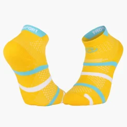 Chaussettes Padel courte Jaune/Bleu