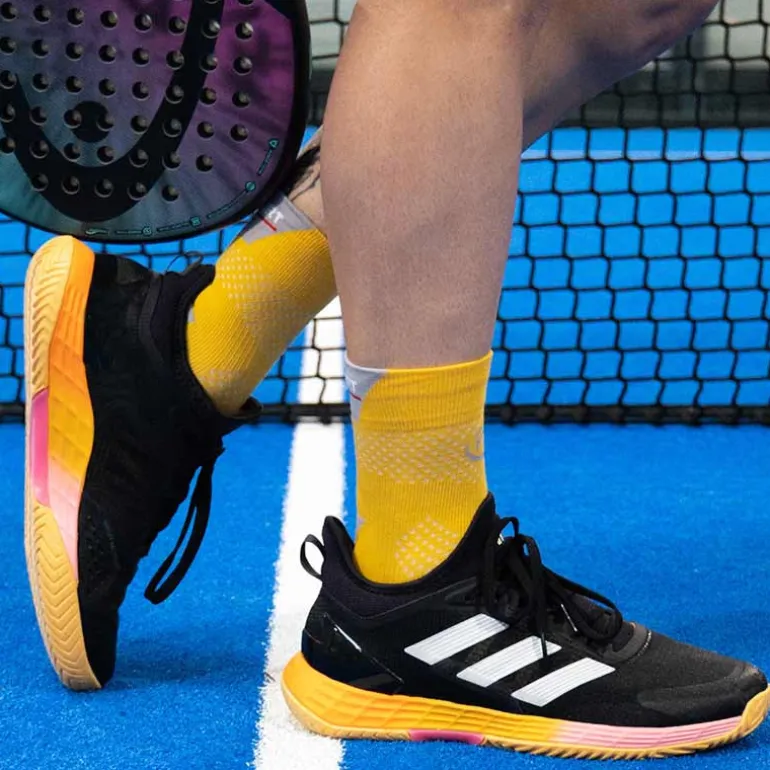 Chaussettes Padel haute Jaune/Gris