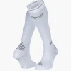 Chaussettes Run compression blanc/gris