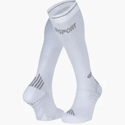 Chaussettes Run compression blanc/gris