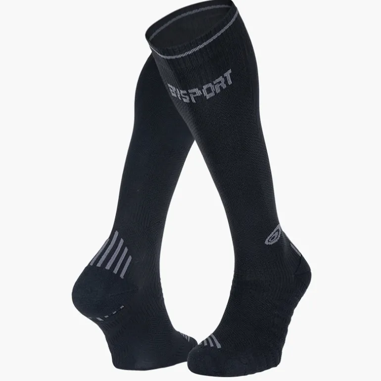 Chaussettes Run compression noir/gris