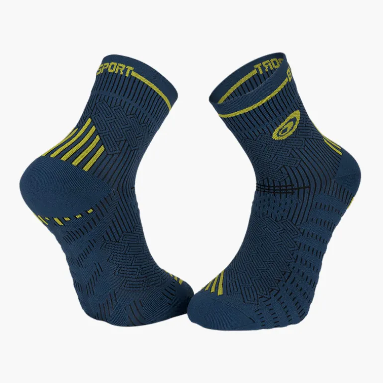 Chaussettes RUN MARATHON bleu-jaune