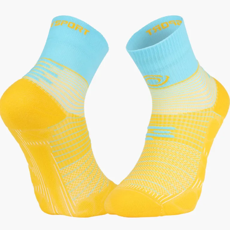 Chaussettes RUN MARATHON Mid Jaune/Bleu
