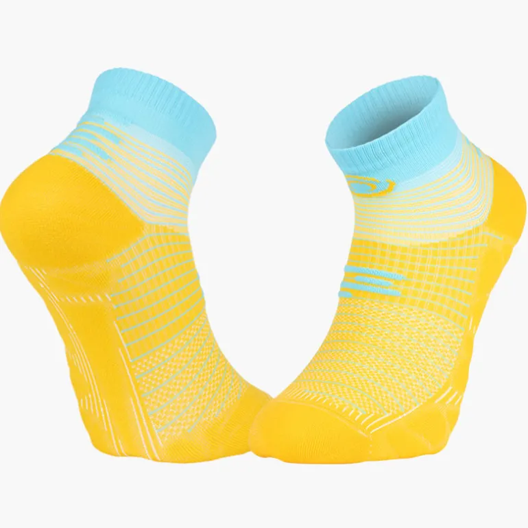Chaussettes RUN MARATHON Low Jaune/Bleu