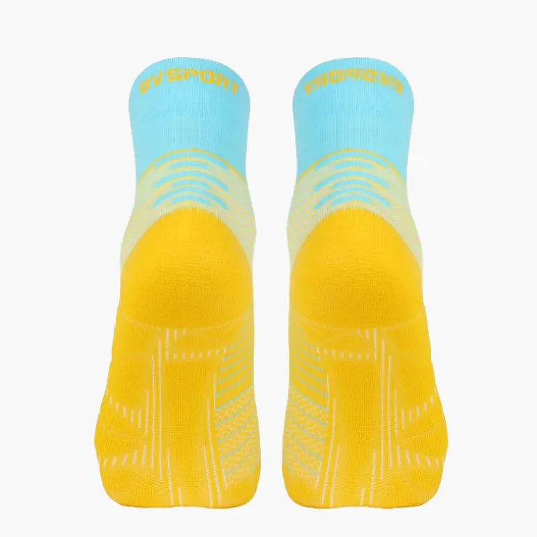 Chaussettes RUN MARATHON Mid Jaune/Bleu