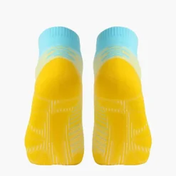 Chaussettes RUN MARATHON Low Jaune/Bleu