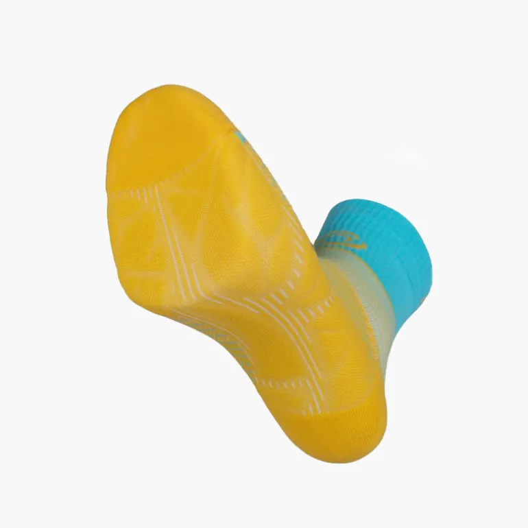 Chaussettes RUN MARATHON Mid Jaune/Bleu