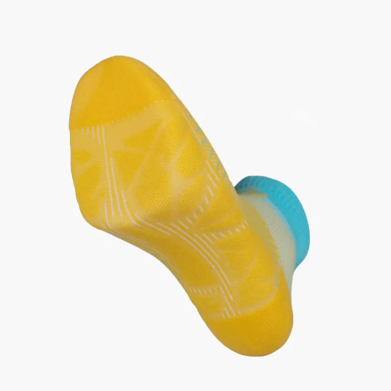 Chaussettes RUN MARATHON Low Jaune/Bleu