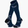 Chaussettes Trail compression bleu/noir