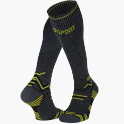 Chaussettes Trail compression gris/jaune