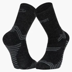 Chaussettes TRAIL ULTRA + "MERINOS" Anthracite