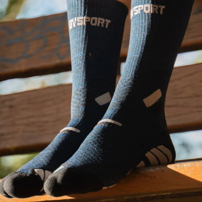 Chaussettes TRAIL ULTRA HIGH Bleu/Gris