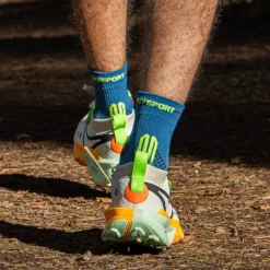 Chaussettes TRAIL ULTRA HIGH Bleu/Jaune