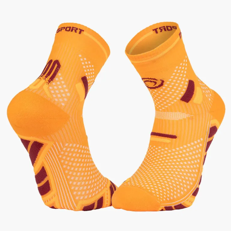 Chaussettes TRAIL ULTRA MID Orange/Bordeaux