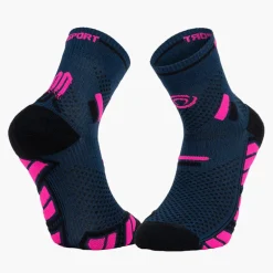 Chaussettes TRAIL ULTRA MID Bleu/Rose