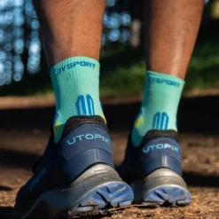 Chaussettes TRAIL ULTRA MID Turquoise/Bleu