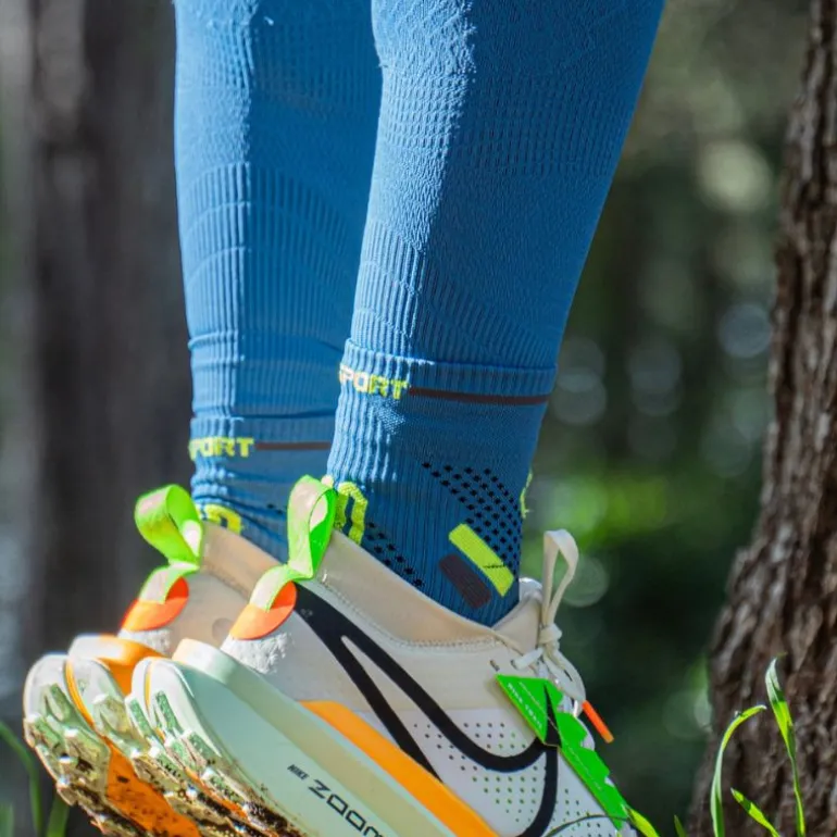 Chaussettes TRAIL ULTRA MID Bleu/Jaune