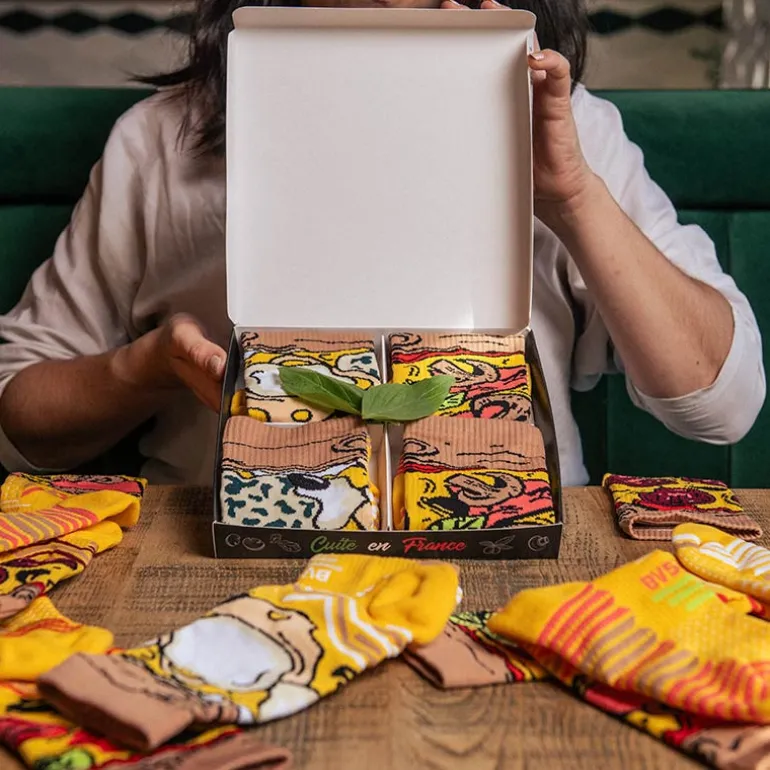 Chaussettes TRAIL ULTRA NUTRISOCKS Pizza 4 fromages - Collector
