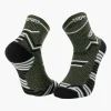 Chaussettes TRAIL ULTRA vert kaki-noir