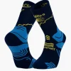 Chaussettes TREK COLLECTOR GR65 COMPOSTELLE HAUTE Bleu/Jaune