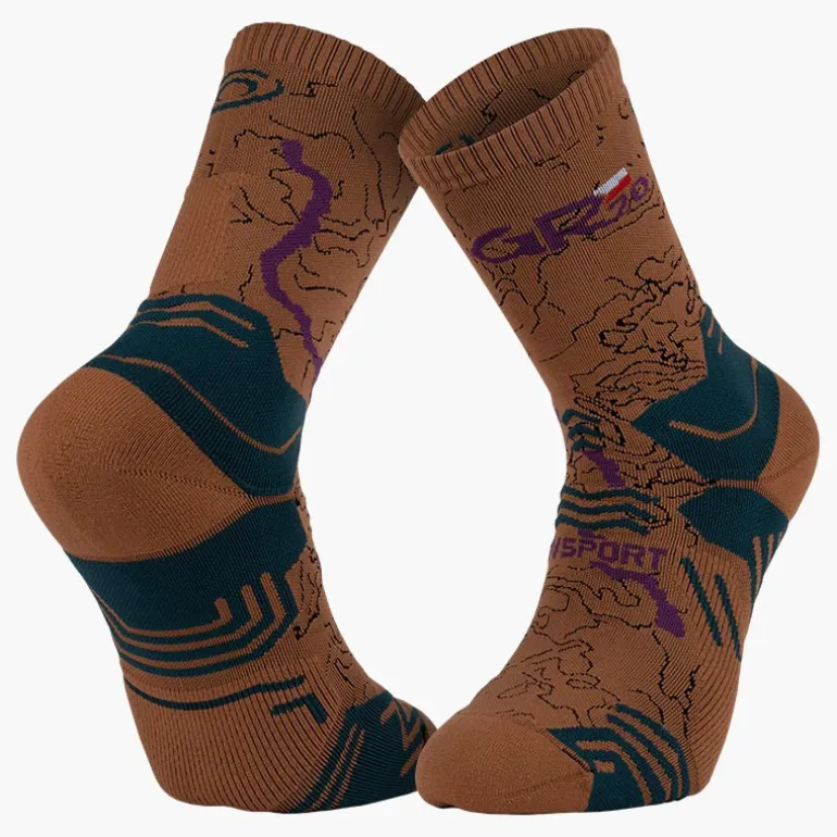 Chaussettes TREK COLLECTOR GR20 HAUTE Marron/Vert