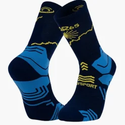 Chaussettes TREK COLLECTOR GR65 COMPOSTELLE HAUTE Bleu/Jaune