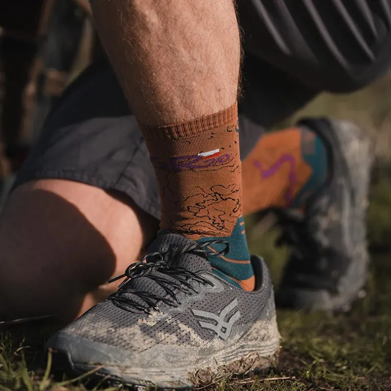 Chaussettes TREK COLLECTOR GR20 HAUTE Marron/Vert