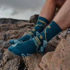 Chaussettes TREK COLLECTOR GR TMB HAUTE Bleu/Jaune