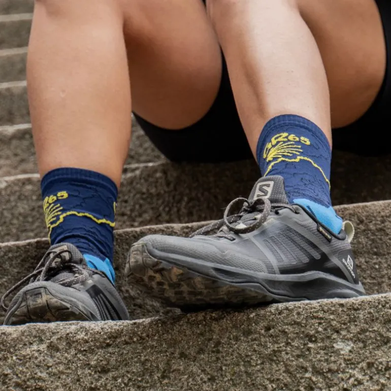 Chaussettes TREK COLLECTOR GR65 COMPOSTELLE HAUTE Bleu/Jaune