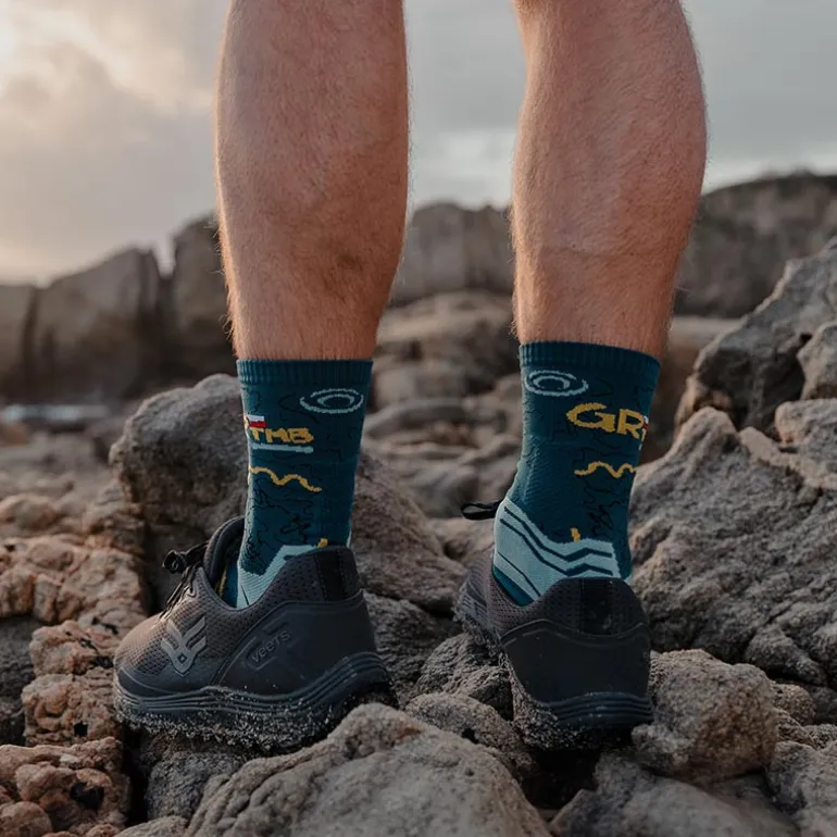 Chaussettes TREK COLLECTOR GR TMB HAUTE Bleu/Jaune