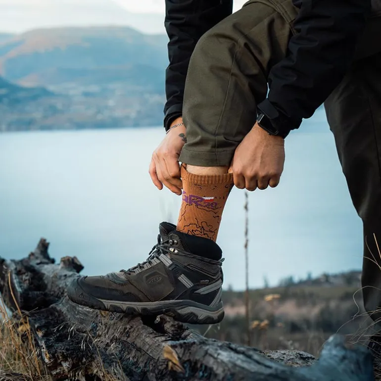 Chaussettes TREK COLLECTOR GR20 HAUTE Marron/Vert