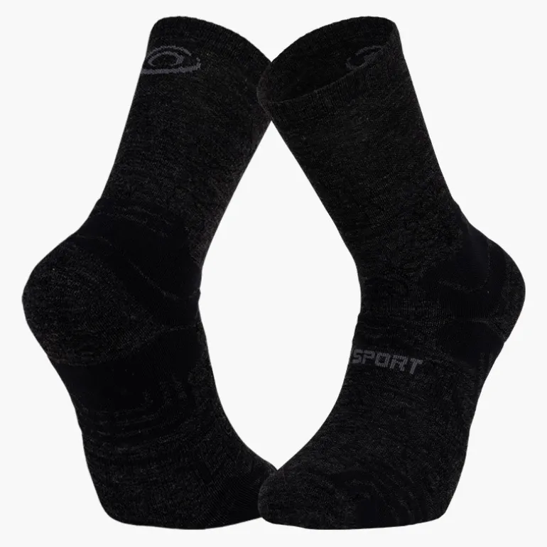 Chaussettes TREK GR Haute "MERINOS" Noir/Gris