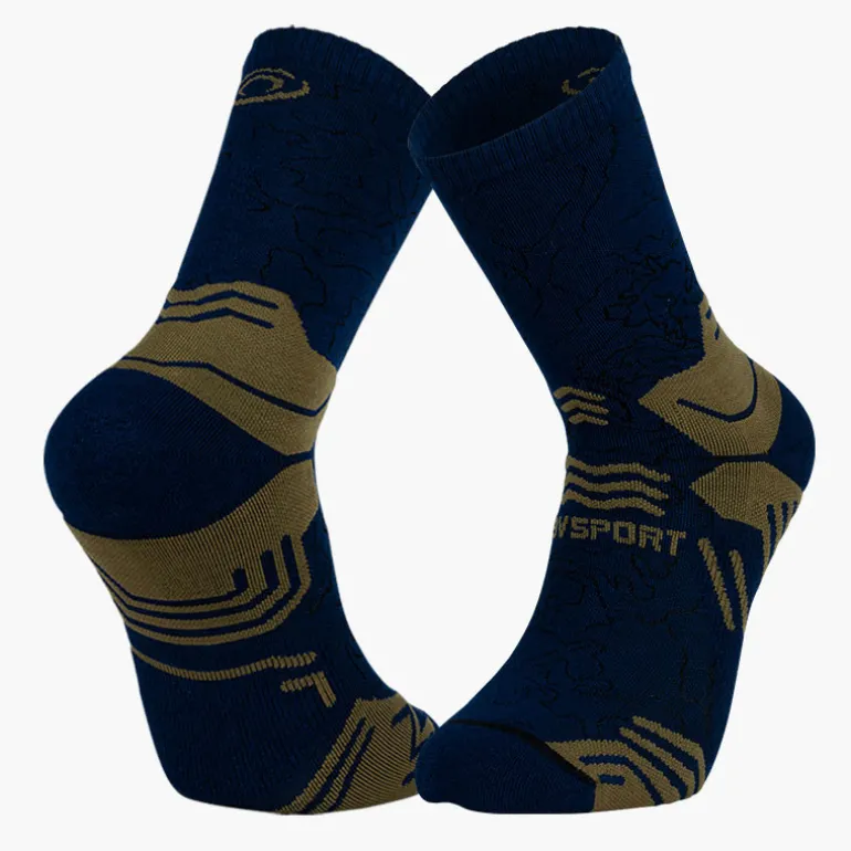 Chaussettes TREK GR Haute "LYOCELL" Bleu/Kaki