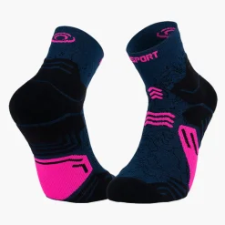 Chaussettes TREK GR MID Bleu/Rose