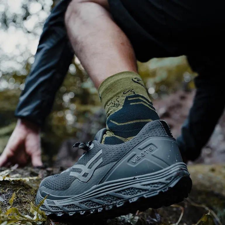 Chaussettes TREK GR MID "LYOCELL" Kaki/Noir